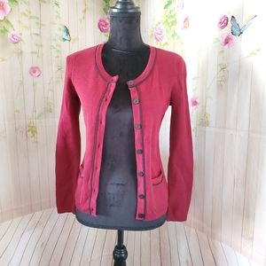 Ann Taylor Burgundy cardigan